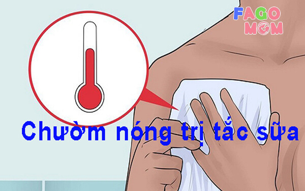 Chữa tắc tia sữa bằng cách chườm nóng và day ép