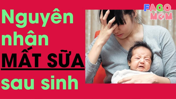 Nguyên nhân dẫn đến không có sữa sau sinh